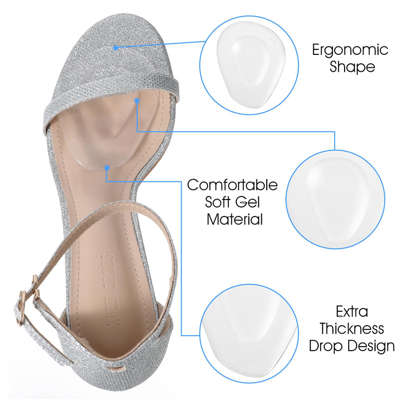 [Australia] - Pack of 8 Metatarsal Pads Gel Foot Pads Foot Pads Forefoot Pads Forefoot Pads Gel Forefoot Shoe Insoles Bunion Protection Foot Bunion Pad Reusable Bunion Pad Forefoot for High Heels 
