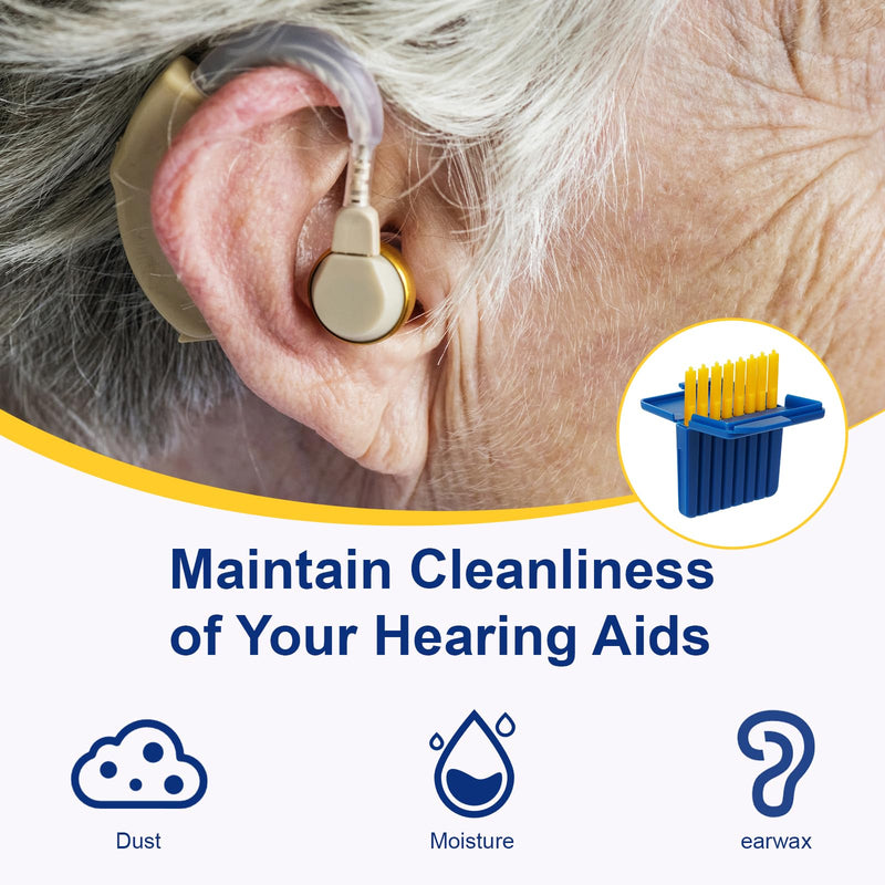 40pcs Hearing Aid Filters, Durable Oil-Resistant Hearing Aid Wax Guards Filters, Practical Hearing Aids Cleaning Accessories Kit Compatible with Starkey-Keep Hearing Aids Dirt and Wax Free, Resound Blue