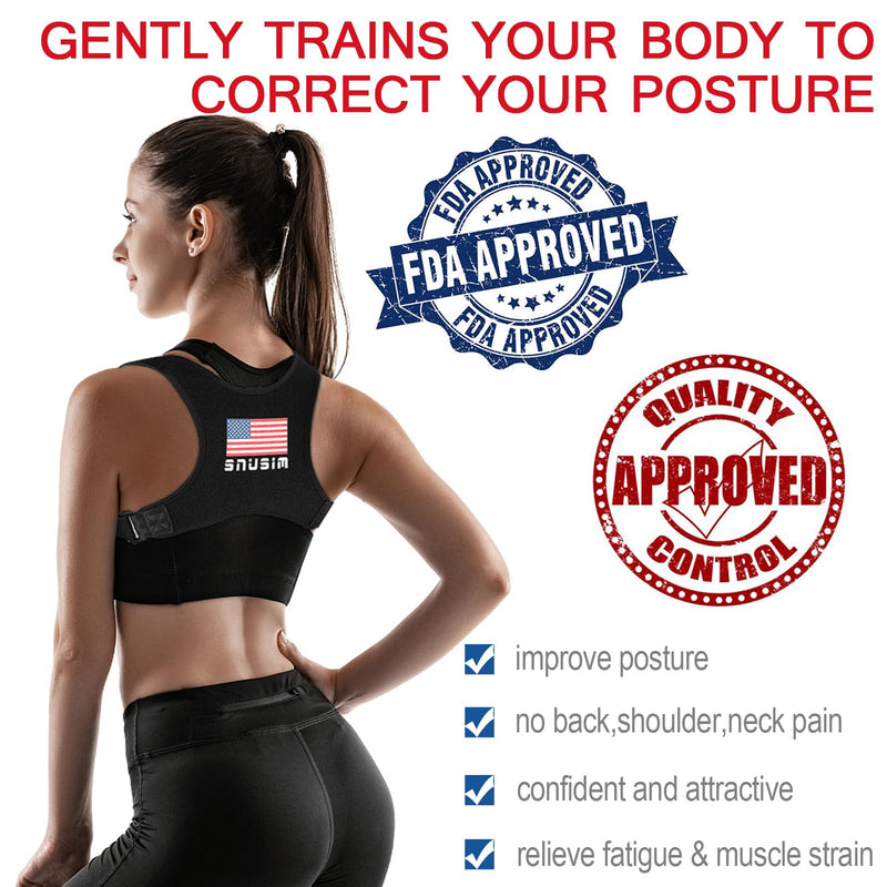Posture Corrector Upper Back Brace Neck Shoulder Back Support Brace Pain Relief Belt for Women Men Braces Spine Straightener Breathable (Chest sizes from 28" to 50") Chest sizes from 28" to 50"