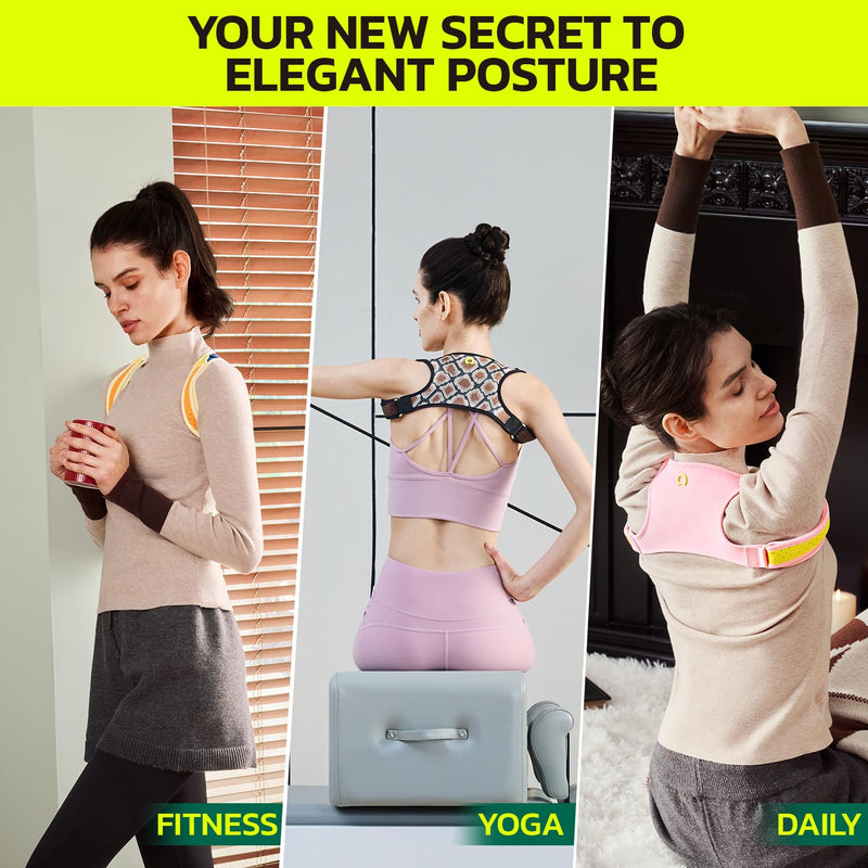 Posture Corrector for Women - Lightweight and Breathable Back Brace for Pain Relief, Rounded Shoulders and Hunchback, Compact & Portable with Fashionable Design, Invisible Under Clothes 2XL/3XL XX-Large/XXX-Large Gray