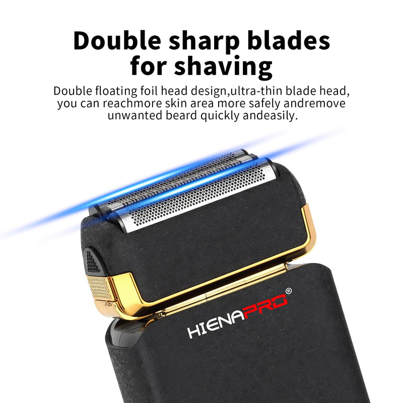 [Australia] - HIENA PRO Electric Razor for Men, Rechargeable Beard Trimmer, Cordless Professional Foil Shaver with USB, Facial Shaving and Hair Removal, Gifts for Men 