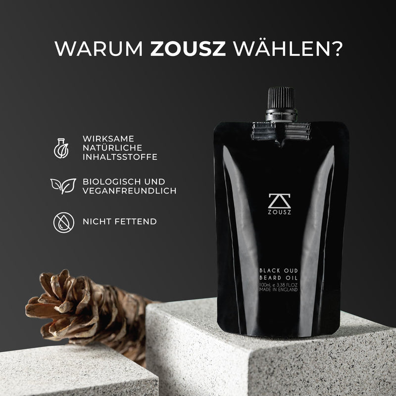 [Australia] - Black Oud Beard Oil for Men (Growth Enhancer) | Beard Care Essential - Moisturizer/Beard Softener, Non-Greasy After Shave Oil, Paraben Free, 100ml Refill Bag, Gift for Men Black Oud 100ml (Pack of 1) 
