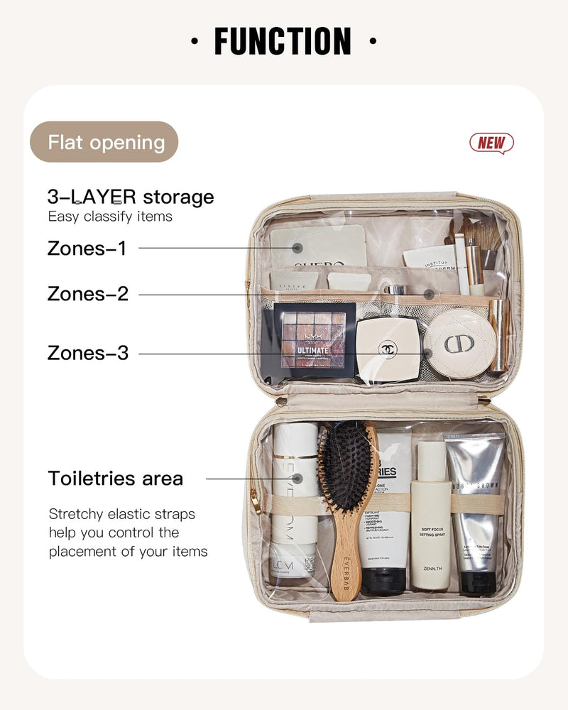 EACHY Travel Makeup Bag & Toiletry Bag