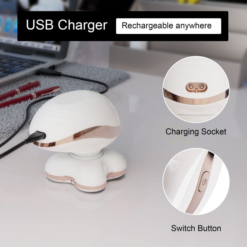 [Australia] - Electric Razors, Best Shaver, Rechargeable Trimmer with Detachable Head for Women's Legs, Bikini, Face, Lips Hairs, Cordless Wet Dry Facial Hair Removal for Women White 2 