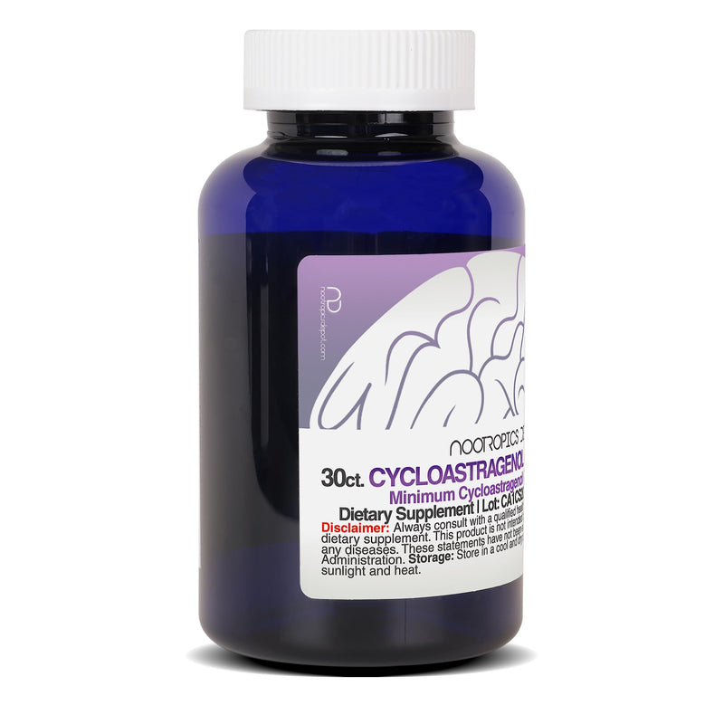 [Australia] - Nootropics Depot Cycloastragenol 10% Capsules | 100mg | 30 Count | Astragalus membranaceus | Cellular Health, Immune Support, Lengthens Telomeres 30 Count (Pack of 1) 