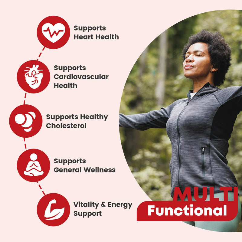 [Australia] - Red Yeast Rice with Coq10 Gummies, Red Yeast Rice 2400 mg with CoQ10 200 mg for Cholesterol Lowering Supplements, Sugar Free, Non-GMO, Vegan Heart Health Support ‚Äì 60 Counts 
