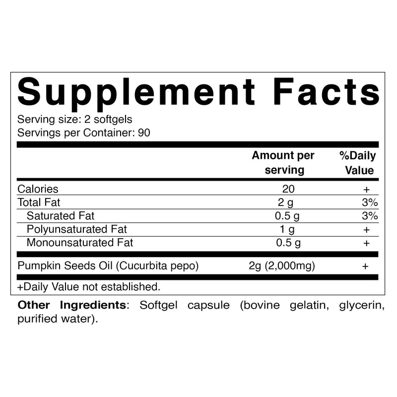 [Australia] - Vitamatic Pumpkin Seed Oil 2000mg Softgel Capsules per Serving - 180 Softgels - 1000mg per softgel 180 Count (Pack of 1) 