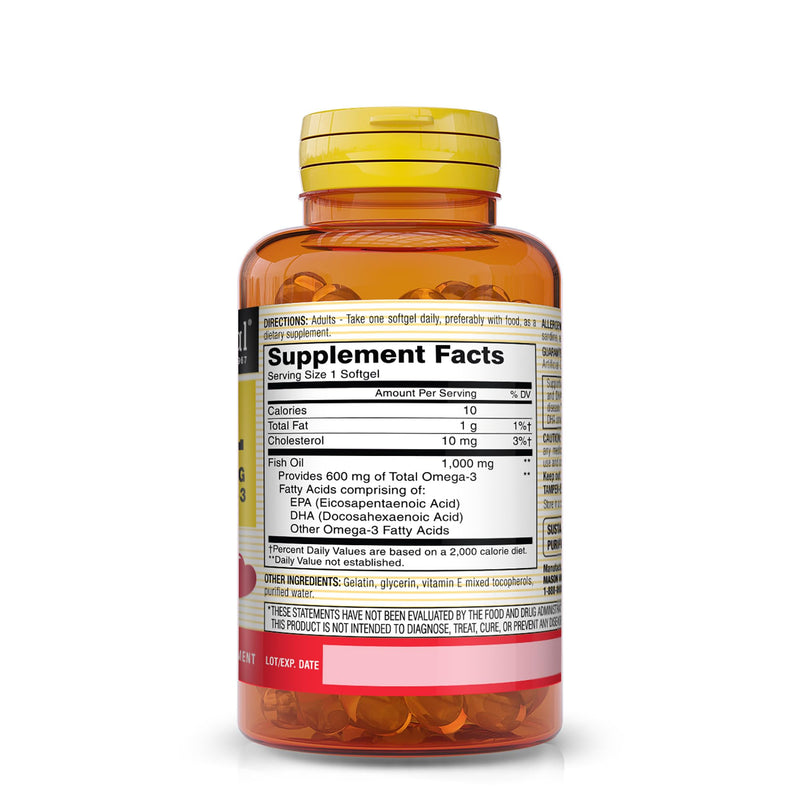FISH OIL 1000MG SUPER OMEGA-3, 30-Count Softgels
