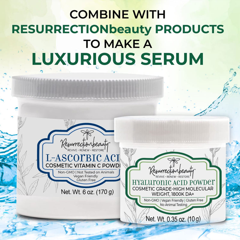 100% Pure L-Ascorbic Acid (Cosmetic Vitamin C Powder for Face) to Make Your Own Premium Beauty Serum, Skincare Mask Treatment, Hyaluronic Serums with Vit C & DIY Facial Skin Care Products 6 OZ 1