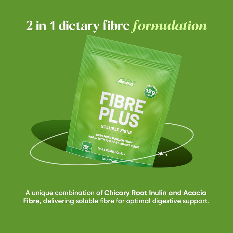 Soluble Fibre Powder Supplement 210g - Prebiotic Soluble Fibre Powder from Multiple Sources - 12g Fibre Per 2 Scoop Serving - Fibre Supplement for Men & Women UK Made