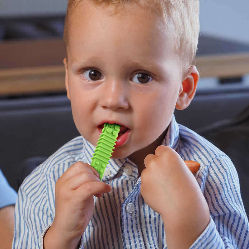 [Australia] - ERKOON Sensory Chew Toys for Autistic Children, 4 Pack Silicone Chewy Tube Oral Motor Tools for Sensory Kids with Autism, Biting, ADHD, SPD, Chewies with Special Needs, Teething Sticks Toys (4 Pack#1) Pink, Light Green, Green, Orange 