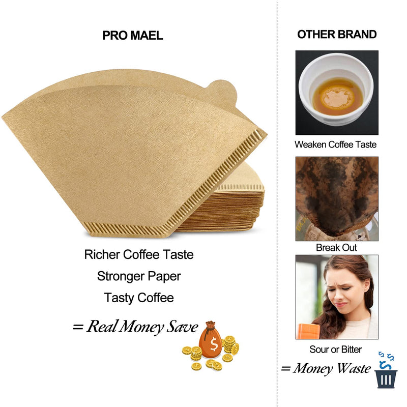 [Australia] - Cone Coffee Filters #4, Number 4 Coffee Filter 8-12 Cup for Drip Coffee Maker, Unbleached Natural (100 Count) Unbleached (#4) 100 Count 