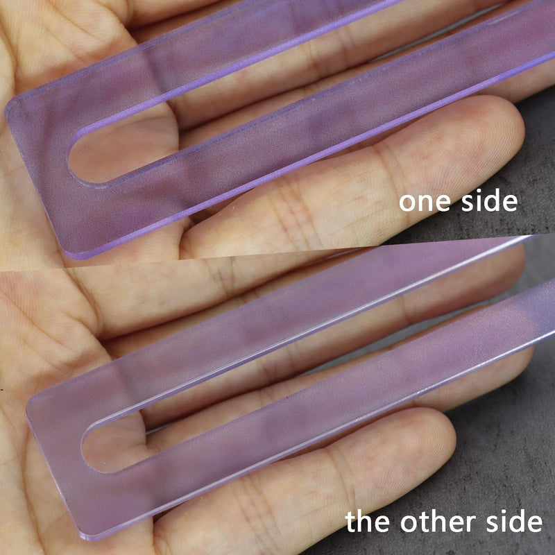 [Australia] - Pack of 2 Mahjong Line Reader Mahjong Line Finder Acrylic Mah Jong Card Line Guide (Purple) Purple 
