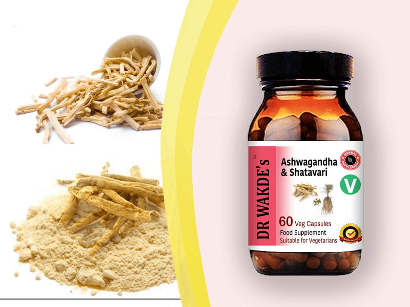 [Australia] - DR WAKDE's Ashwagandha & Shatavari Capsules (60 Veg Caps, Rejuvenating Herbs, Energy Support, Ayurvedic Supplement, Vegan, Herbal, All Natural, Made in UK) 