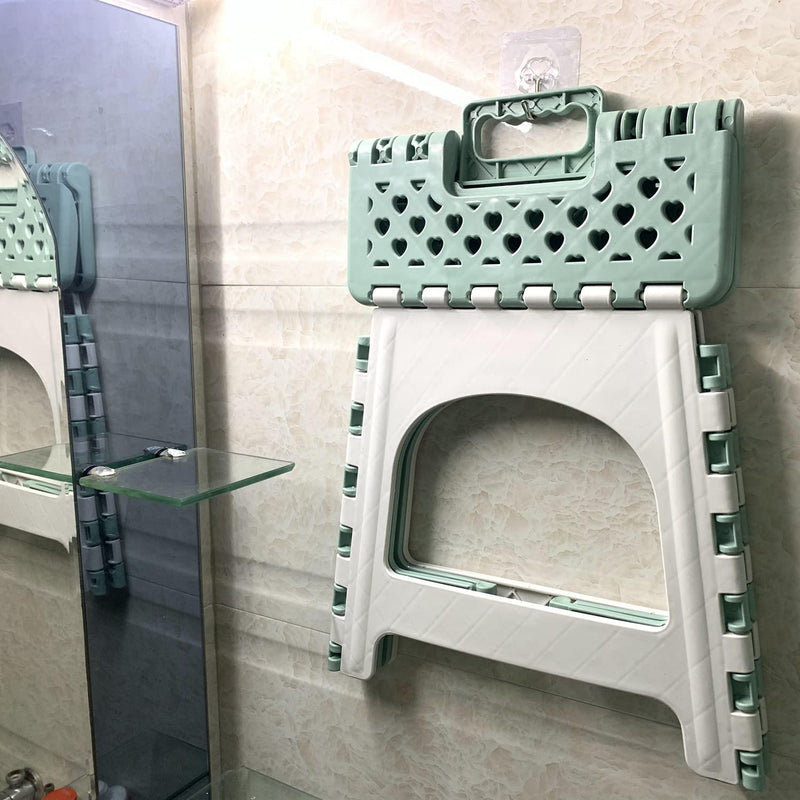 [Australia] - Shower Stool for Inside Shower Shaving Legs, Foldable Shower Small Shower Stool, Waterproof Plastic Corner Shower Foot Rest, Pedicure Stand Foot Rest,Green Green 