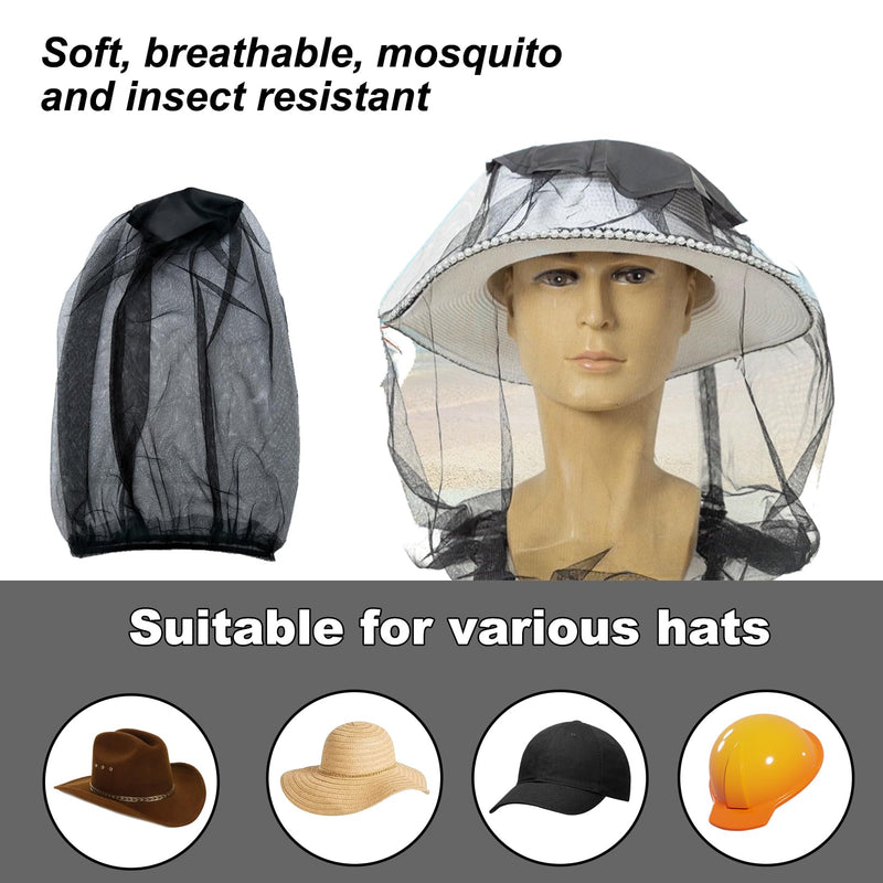 [Australia] - Pack of 2 mosquito net head, hat with mosquito net, head net face mesh, mosquito head mosquito net head, head protection face mosquito protection, mosquito nets protection net for outdoor/climbing hiking for insect protection 