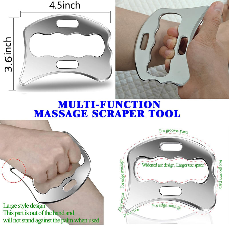 [Australia] - 4 in 1 Muscle Scraper Tool Set, IASTM Physical Therapy Massage Tools with Storage Case, Gua Sha Massage Scraper Scraping Tool Physical Therapy (4PCS Set) GYX COELE-001 