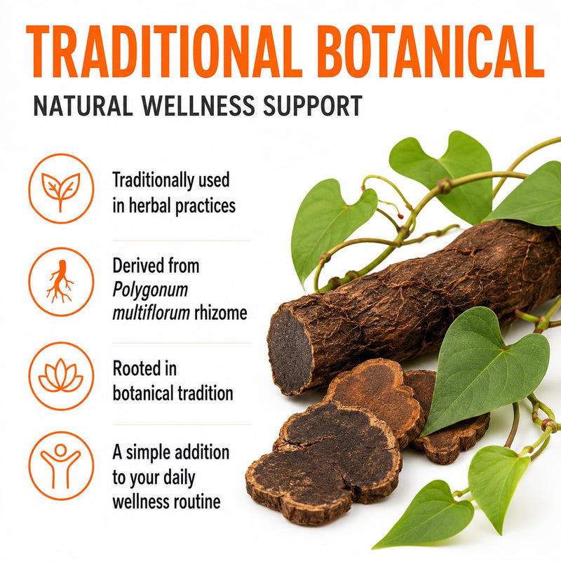 Hepatica Fo-Ti Root (He Shou Wu) 5,000mg Equivalent | 500mg 10:1 Polygonum Multiflorum Extract | 120 Vegan Capsules | 4-Month Supply | 3rd Party Lab Tested