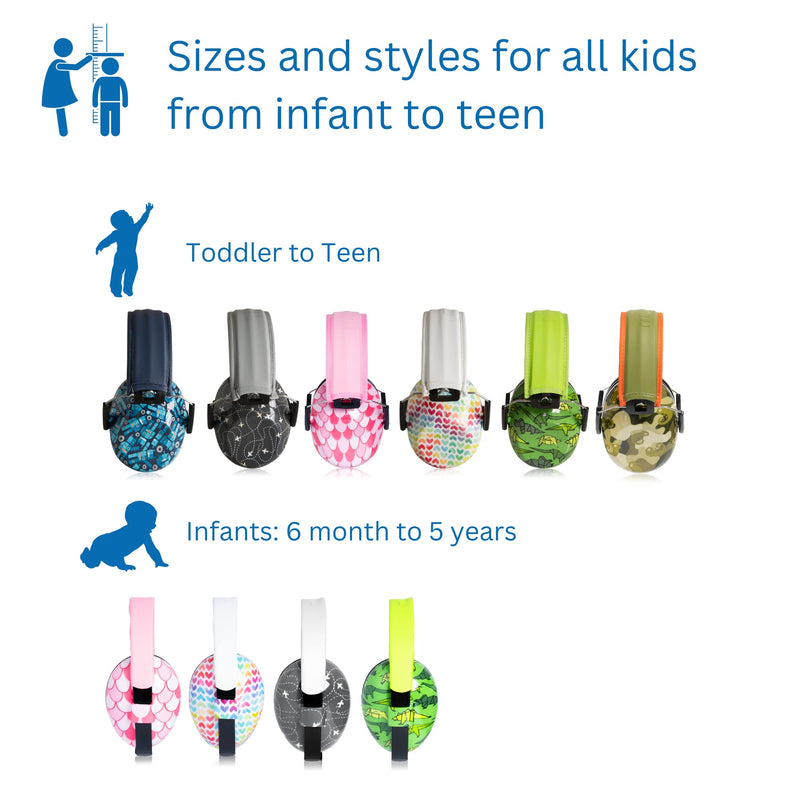[Australia] - Kids Noise Cancelling Ear Muffs - Toddler Sensory and Autism Hearing Protection Noise Cancelling Headphones Rainbow Hearts Child (2-13 Years) 
