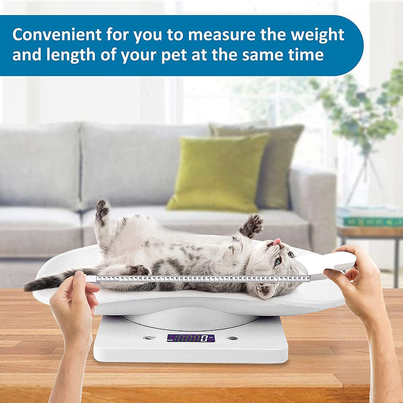 [Australia] - Digital Small Animals Scales for Weighing with Tape Measure, Puppy Whelping Scale Weigh Your Kitten, Rabbit with High Precision, Multifunction Electronic Baby Scales for Small Dogs Pet Scale&Tape 
