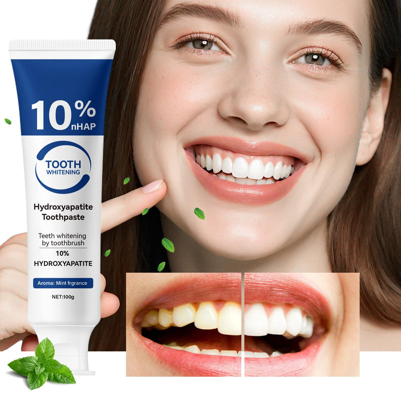 [Australia] - 10% Hydroxyapatite Toothpaste for Advanced Enamel Protection, Appropriate for Tooth Strengthening Sensitive Teeth, Gentle and Effective Formula, Fresh Mint Breath, Daily Use for Oral Care Health 