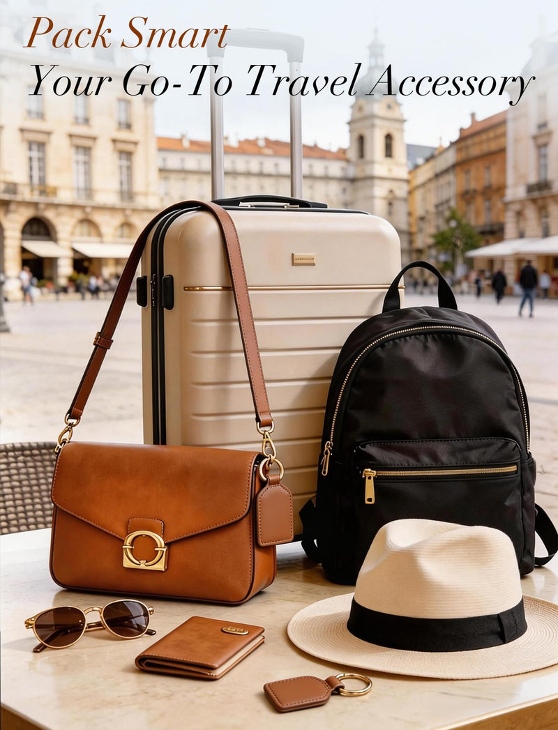 Niveaya Magnetic Hat Clip for Travel on Bag - Chic Hands-Free Travel Essentials for Beach Cruise Vacation