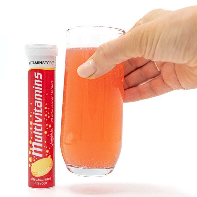 Vitamin Store Variety Pack Effervescent Tablets - 6 Packs Variety of 20 Flavoured Dissolvable Fizzy Supplement - Contains Vitamins C, D, Zinc & Selenium