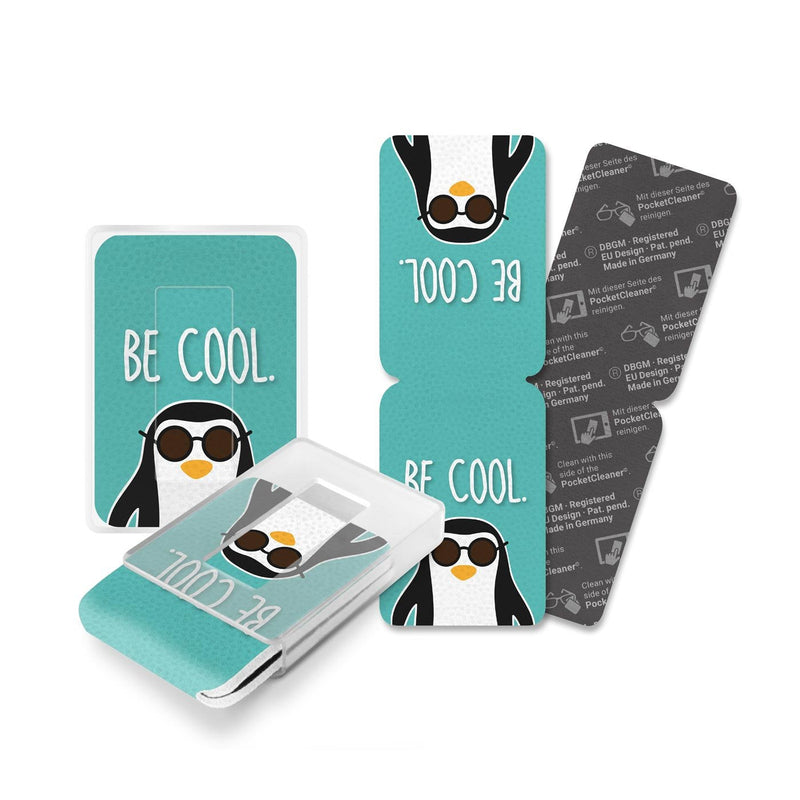 [Australia] - POLYCLEAN 3X PocketCleaner® glasses cleaning cloths - practical glasses cleaning cloth and display cleaner - microfiber cloth made in Germany (12x4 cm, 3 pieces, sayings) - screen cleaner screen cleaner 