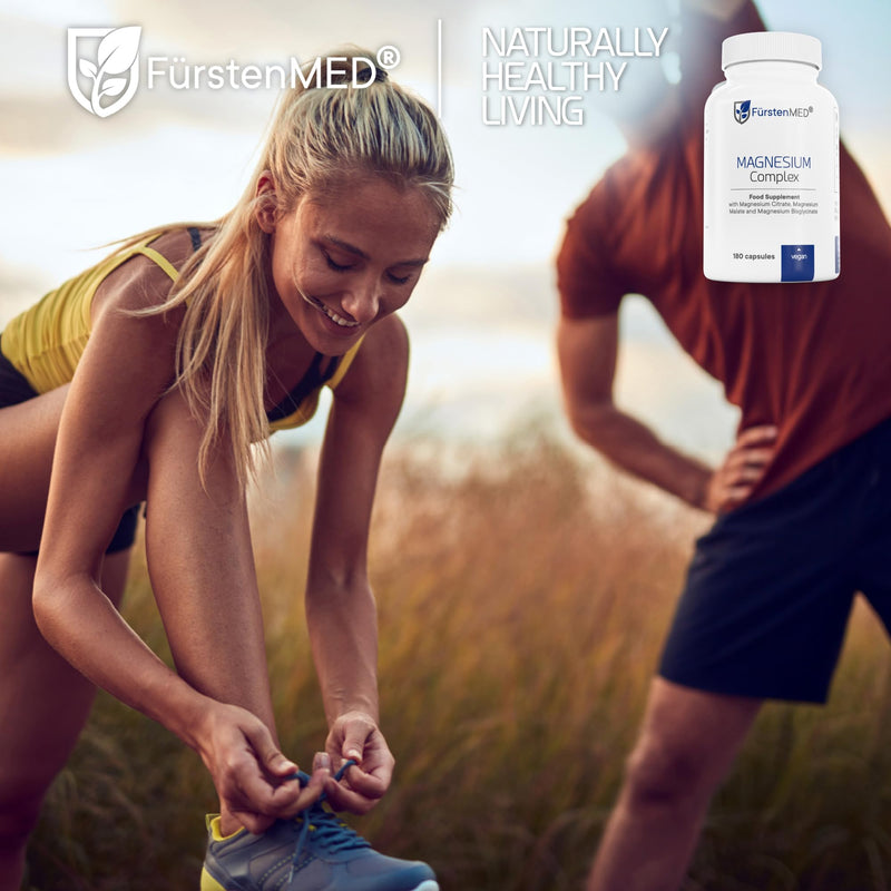 FürstenMED® 180 Magnesium Complex Capsules - Contains High Dose Magnesium Citrate, Malate & Bisglycinate - Vegan & Additive-Free
