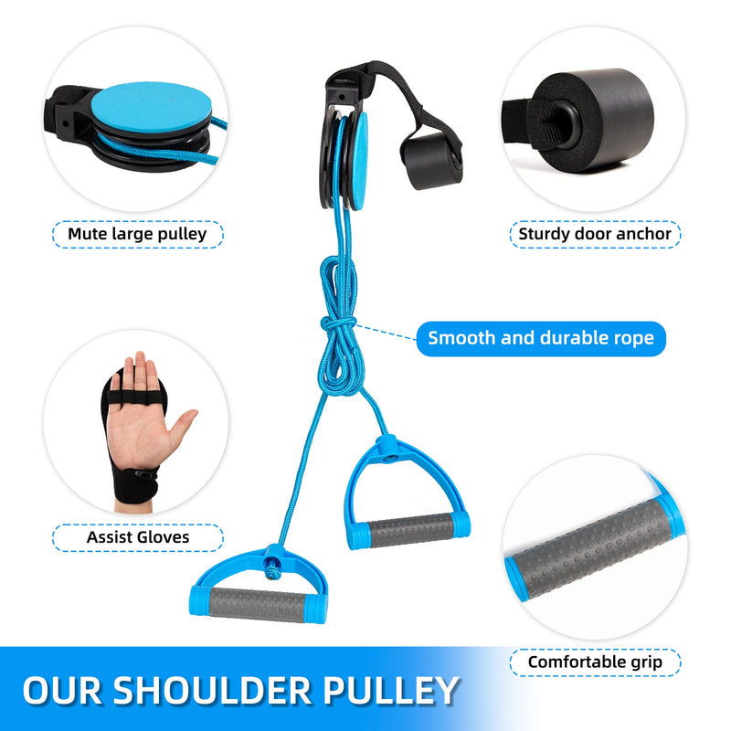 Shoulder Pulley for Physical Therapy,Over The Door Pulley Rehab Exerciser for Rotator Cuff Recovery,Facilitate Recovery from Surgery