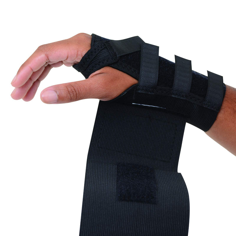 [Australia] - Rolyan Elastic Wrist Support with Tension Strap, Fits Right Hand, Minimal support and restriction of wrist, Secure Splint for Recovery from Wrist Surgery & Injury, Size Medium 