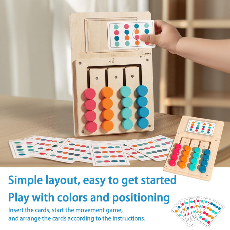 Wooden Dementia Games with 12 Cards for Seniors, Cognitive Stimulation Colour Memory Activities for Seniors, Portable Sensory Wooden Boards for Dementia in Adults