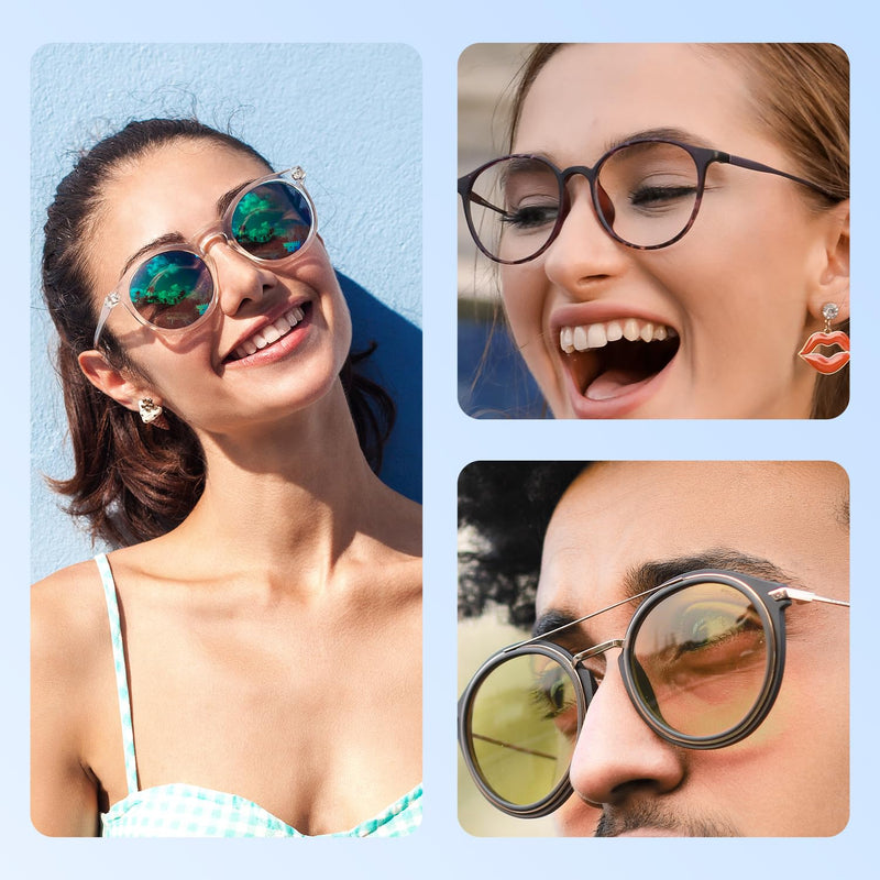 [Australia] - Nose Pads for Glasses, Anti-Slip Silicone Eyeglass Nose Pads, 2.5mm Heightened Airbag Cushions, Comfortable D-Shaped Adhesive Replacement Nose Pad for Sunglasses (5 Clear Pairs) 5 Clear Pairs 