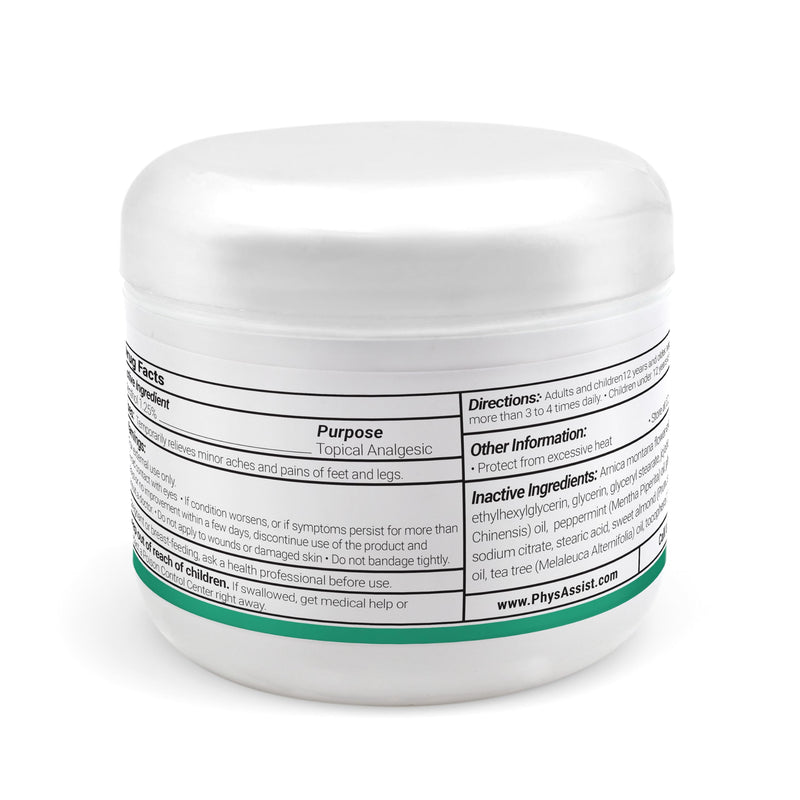 [Australia] - PhysAssist Soothing Foot Cream to Feet and Legs. 4 oz Jar 4 Ounce (Pack of 1) 