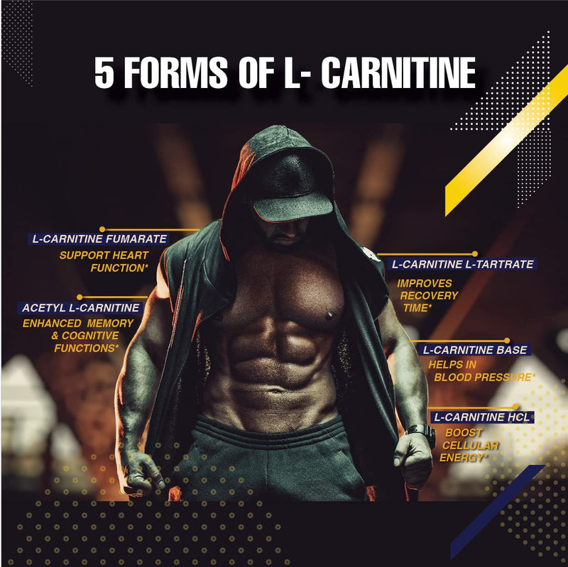 [Australia] - Infinite Labs L Carnitine 1000mg MTX - Amino Acid Blend of Carnitine Fumarate, L-Carnitine L-Tartrate, Acetyl L-Carnitine, L-Carnitine HCL, L-Carnitine Base 120 Veggie Capsules. 