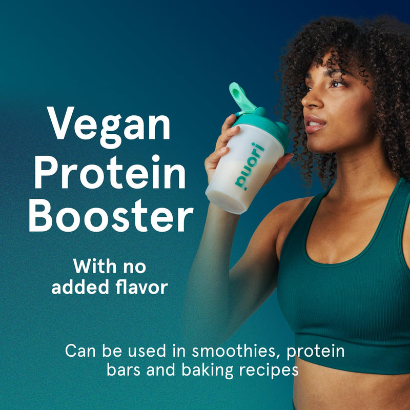 [Australia] - Puori Vegan Plant Protein Enhancer Powder - 25 Servings - Neutral Flavor Pea Protein with Algae Calcium for Essential Amino Acids - Dairy-Free, Vegetarian, Non GMO 