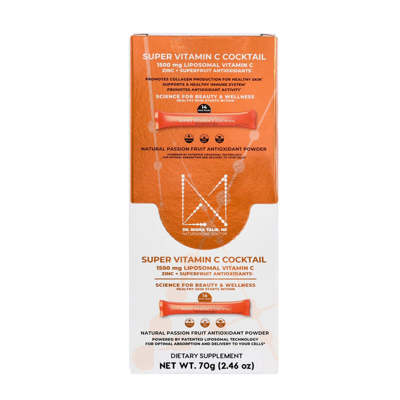 DR. NIGMA Super Vitamin C Cocktail Powder | Science-Based Beauty and Wellness | Powerful Combo of Vital Nutrients to Support Optimal Health and Vitality | 14 Servings | 2.46 oz 0.18 Ounce (Pack of 14)