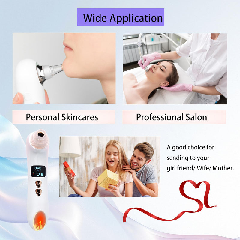 [Australia] - Blackhead Remover Vacuum Heat Visible, Pore Vacuum with Heating & HD Camera, Black Head Extractions Tool for Men and Women Pore Cleaner Facial Skincare Kits Set 