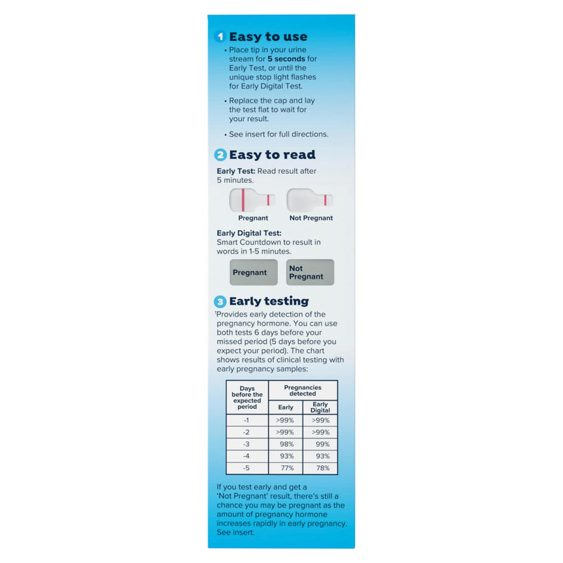 Clearblue Early Pregnancy Test Kit, At-Home Pregnancy Test Kit for Women, hCG Hormone Pregnancy Tests with Easy-to-Read Results, 7 Tests 7 Count
