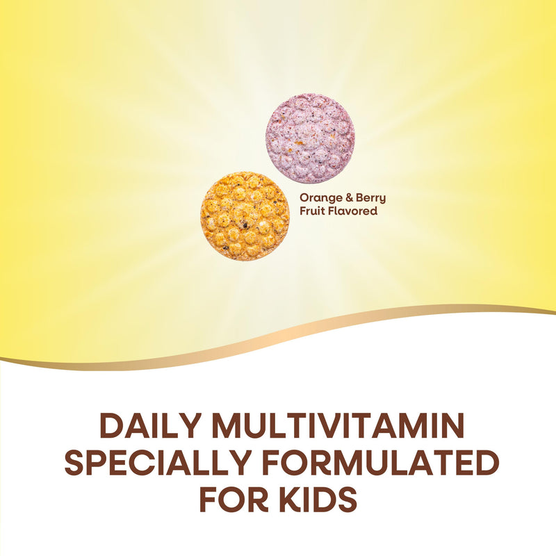 [Australia] - Nature's Way Alive! Children's Daily Chewable Multivitamin, Supports Bone, Eye, and Immune Health*, Orange & Berry Fruit Flavored, Gluten Free, 120 Chewable Tablets (Packaging May Vary) 