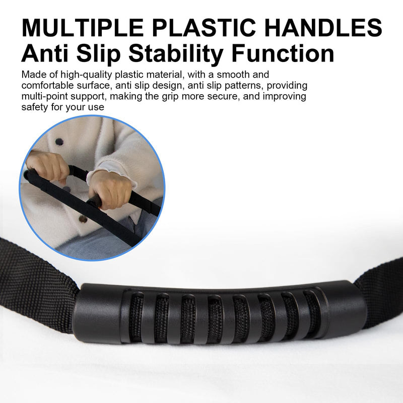 [Australia] - Bed Ladder Assist - Pull Up Sit Up Assist Device with Non-Slip 5 Handles & Adjustable Height, Rope Ladder Strap, Mobility Aid for Elderly, Senior, Injury Patient, Pregnant, Handicap, Safe Bed Transfer 5H 