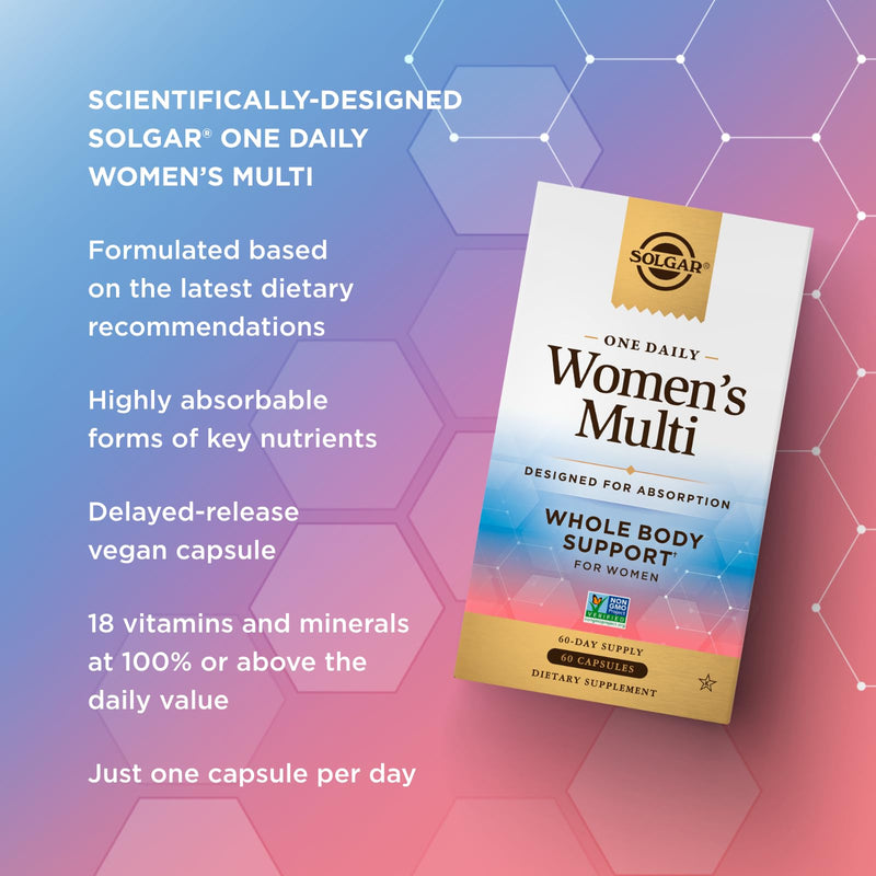 SOLGAR One a Day Women & Mens Bundle:Daily Women's Multi Whole Body Support, 60 Servings + Daily Men's Multivitamin Whole Body Support Supplement, 60 Servings