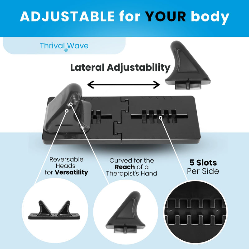 [Australia] - Thrival Wave - Fully Adjustable Psoas Muscle Release Tool for QL, Hip Flexor, Back, Hamstring, Glute, Iliacus, and Neck Pain - Trigger Point and Myofascial Release Tool - Carbon Black Thrival Wave 