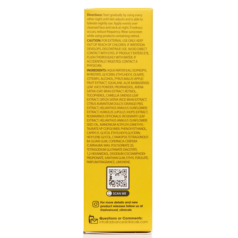 Advanced Clinicals Retinol Serum For Face | Visible Anti Aging Retinol Serum Skin Care Face Moisturizer With Vitamin E Helps Improve Look Of Wrinkles, Fine Lines, & Uneven Skin Tone, 2-Pack 1.75 Fl Oz (Pack of 2) Retinol Face Serum