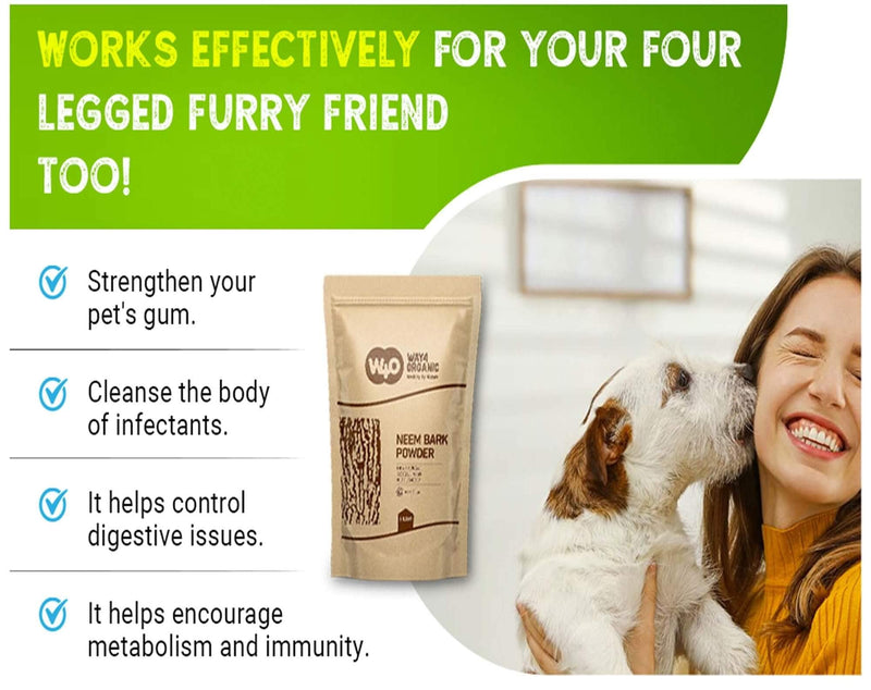 [Australia] - Neem Bark Powder 16 Oz (1 lb) - Dental and Digestion Support - Tooth Powder - Way4Organic 1 