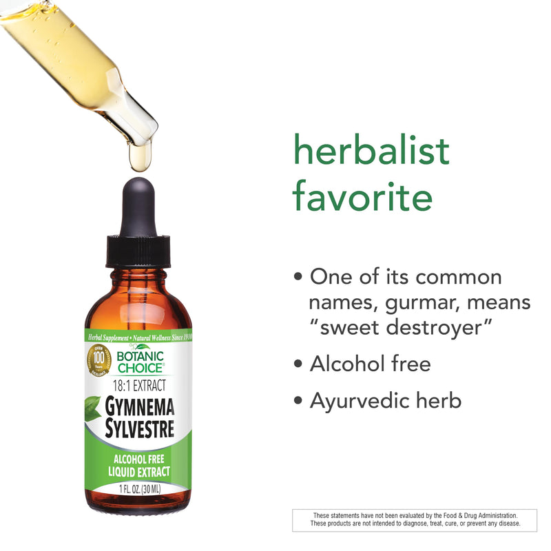 [Australia] - Gymnema Sylvestre-Liquid Extract, Alcohol Free, Gluten Free, Non-GMO, Dropper, Bottle- 1 oz 