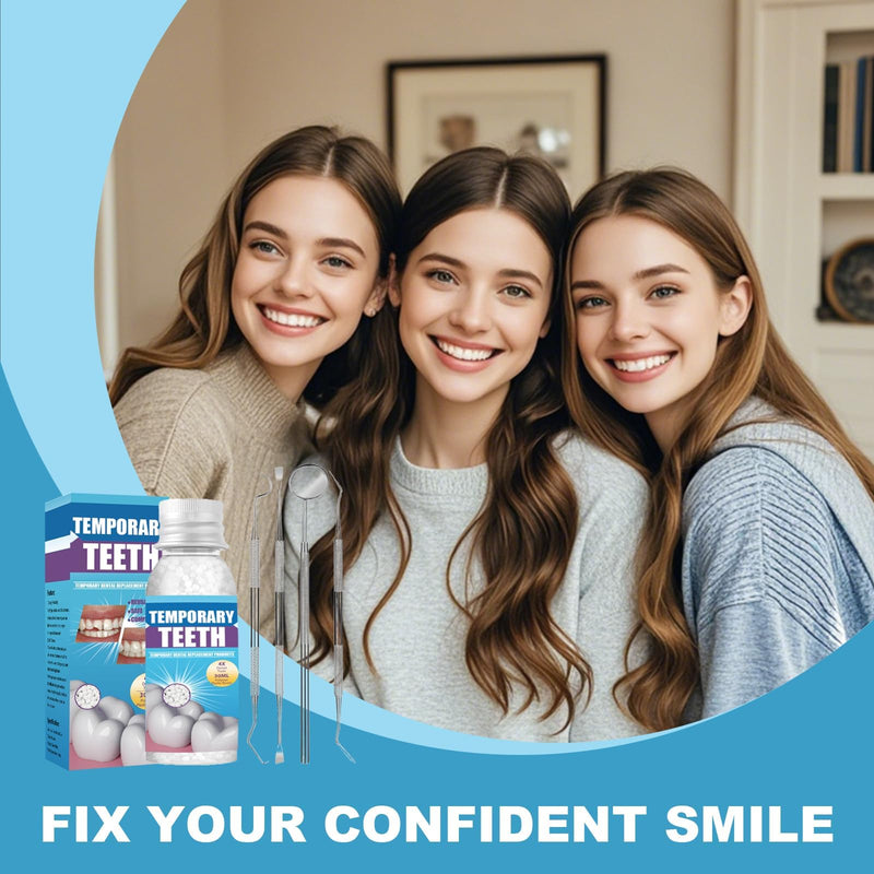 [Australia] - Tooth Repair kit with 4 Dental Tools, temporary teeth replacement kit, Dental Care Kit Fixing Broken Teeth, Save Smile Cause Bad Teeth and Smile Confidently Again 4.2 Ounce 