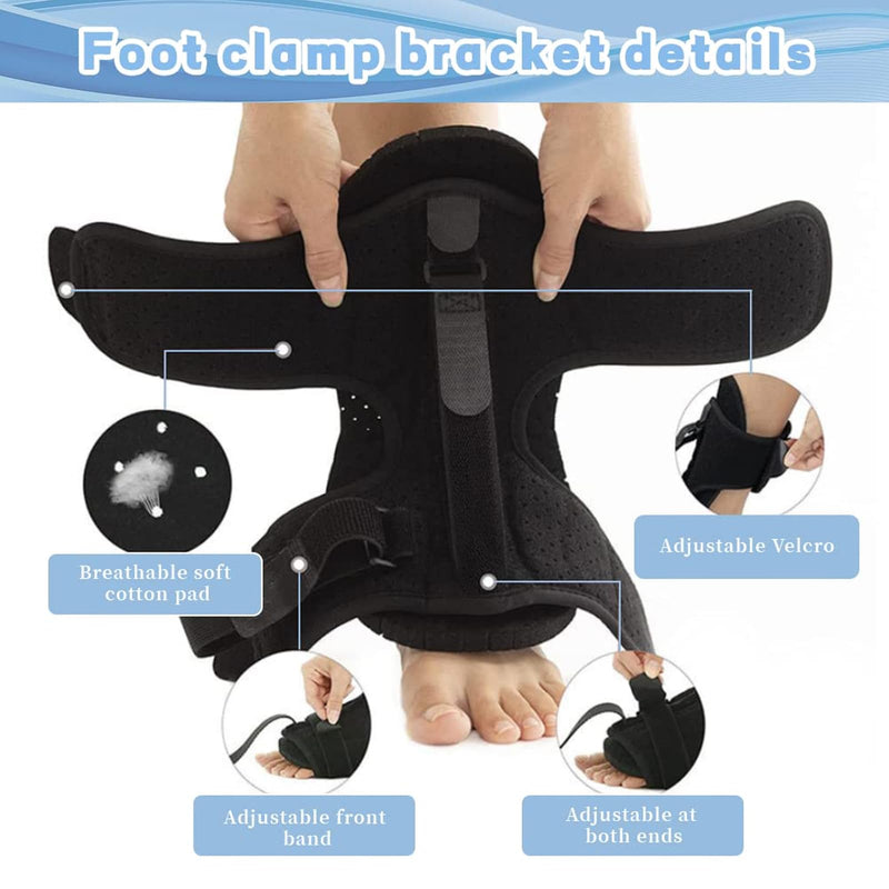 [Australia] - Kraeoke Plantar Fasciitis Night Splint Adjustable Foot Stabilizer Ankle Brace Compression Socks with Massage Ball Fasciitis Foot Pain Relief Kit for Women Men 
