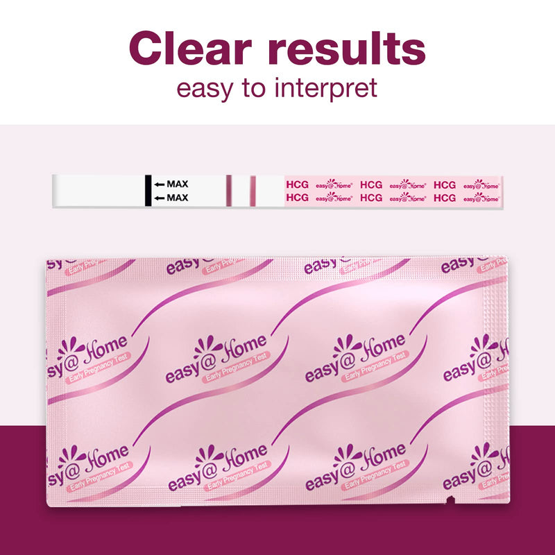 Easy@Home Pregnancy Test Strips Kit: 40 Pack HCG Test Strips - Early Detection Home Bulk Pregnancy Tests | EZW1-S:40 40 Count (Pack of 1)