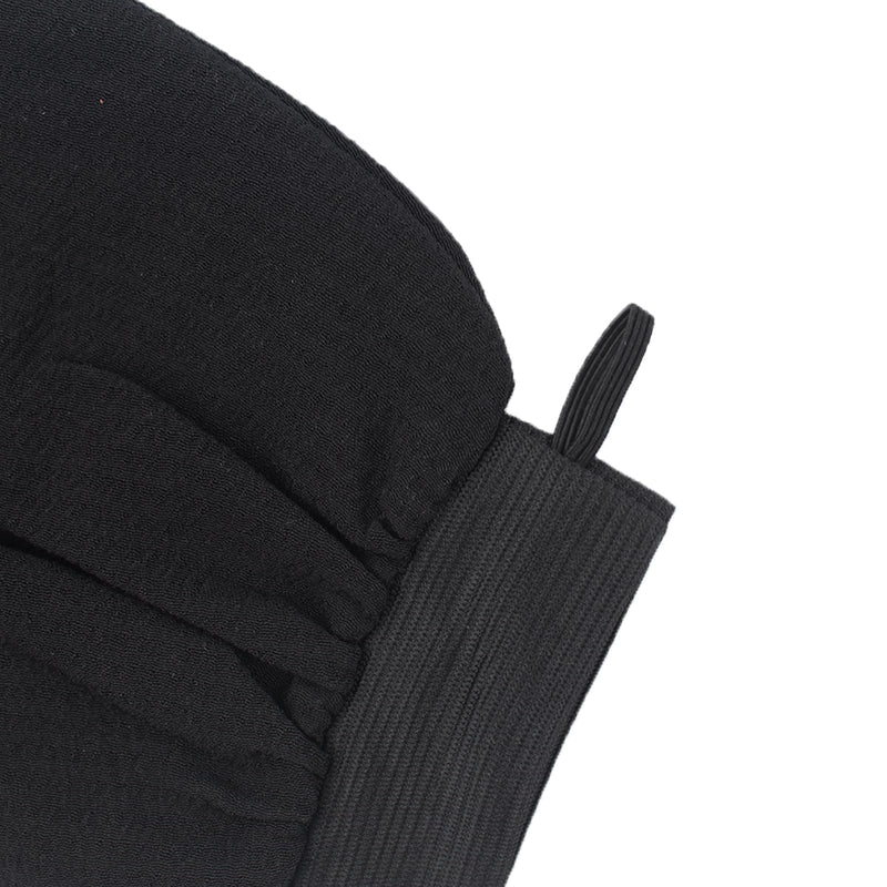 [Australia] - 1 piece silk peeling glove body exfoliating gloves scrub, peeling gloves body, peeling sponge, exfoliate, shower glove, peeling sponge body, silk gloves exfoliating black 